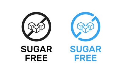 Isolated sugar free icon sign vector design. Diabetic product label.