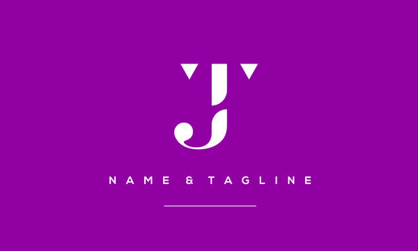 Alphabet letter icon logo TJ or JT
