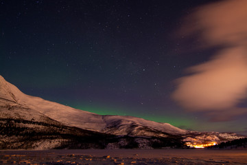 Fototapeta na wymiar Polarlicht, Kafjord, Alta, Norwegen