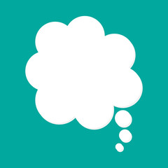 Thought icon isolated on white background. Vector illustration.