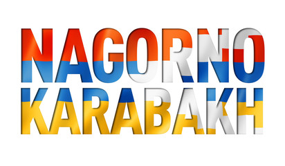 Nagorno-Karabakh flag text font