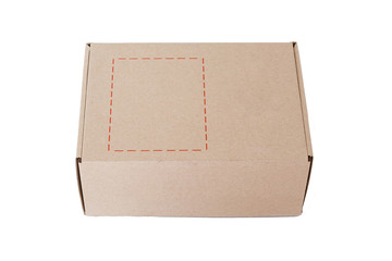 Cardboard box isolated on a white background