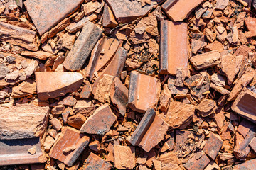 Tile broken into pieces as a texture.