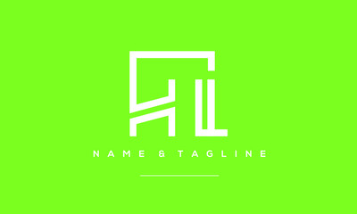 Alphabet letter icon logo HL