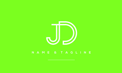 Alphabet letter icon logo JD