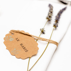 Naklejka premium Wedding decoration for the room and tables