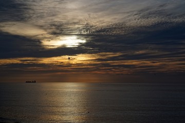 Sunrise over the Irish Sea, Dun Laoghaire, Dublin, Ireland