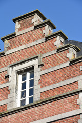 Fototapeta na wymiar architecture immobilier mur flamand brique