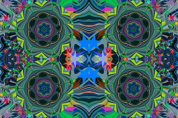 Abstraction in color with various forms 