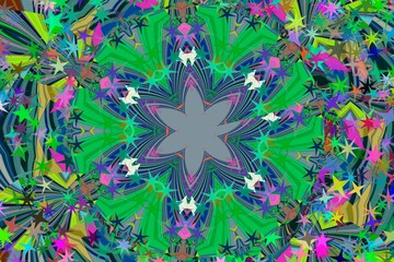 Abstraction in color with various forms 