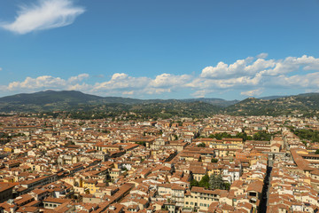 Panoramic view the Florence, from Dumo, Italy.