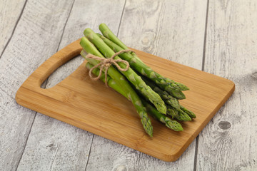 Raw asparagus heap