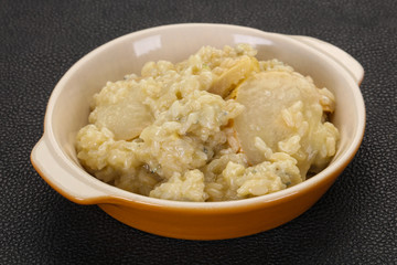 Risotto with pear and gorgonzola