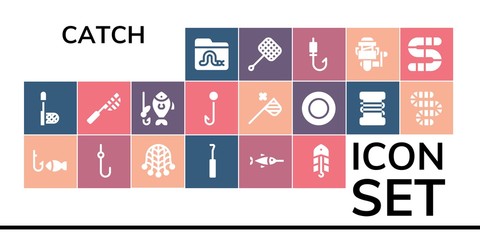 catch icon set