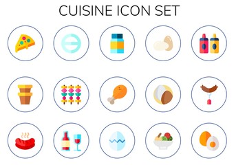 cuisine icon set