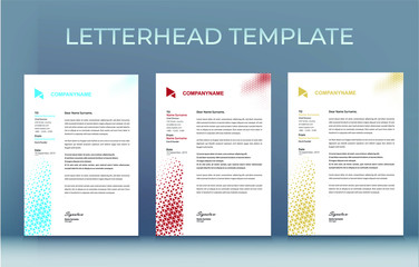 Abstract Modern Letterhead Template Design