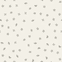 Tapeten Kleine Blumen Nahtloses abstraktes Blumenmuster. Vektorhintergrund mit kleinen minimalistischen Blumen. Trendige Frühlings-Sommer-Textur für Ihr Design