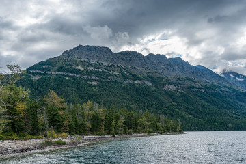 Waterton Lake in the Mountains
