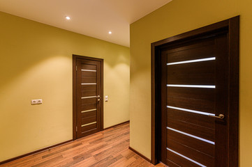 Russia, Moscow- November 15, 2019: interior room apartment modern bright cozy atmosphere. room doors, repair corridor