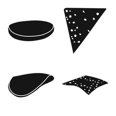 Vector illustration of tasty and cooking logo. Set of tasty and sandwich vector icon for stock.