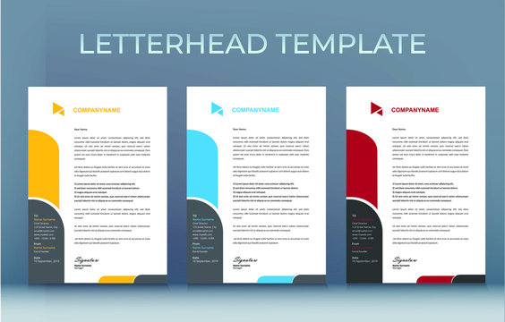 Minimalist Letterhead Template Design for your company