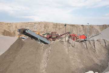 excavator on construction site