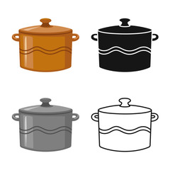 Isolated object of crockery and clean sign. Graphic of crockery and ceramic stock vector illustration.