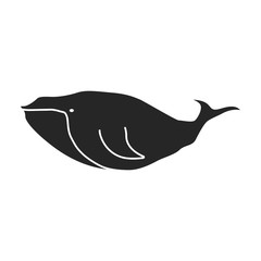Obraz premium Whale vector icon.Black vector icon isolated on white background whale.