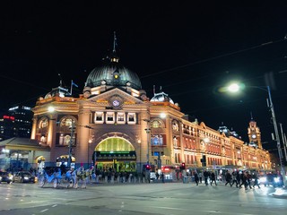 square at night