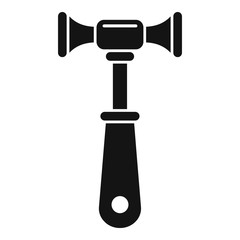 Chiropractor hammer icon. Simple illustration of chiropractor hammer vector icon for web design isolated on white background
