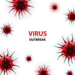 Coronavirus epidemia vector outbreak human virus illustration