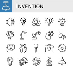 Set of invention icons