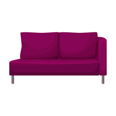 Sofa vector icon.Cartoon vector icon isolated on white background sofa .