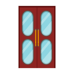 Door vector icon.Cartoon vector icon isolated on white background door .