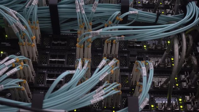 fiber optical network cables patch panel switch