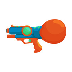Water gun vector icon.Cartoon vector icon isolated on white background water gun.