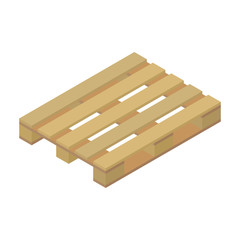 Wooden pallet isometric vector icon.Cartoon vector icon isolated on white background wooden pallet .