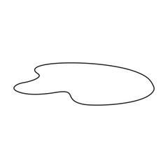 Water puddle vector icon.Outline vector icon isolated on white background water puddle.