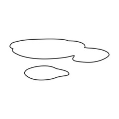 Water puddle vector icon.Outline vector icon isolated on white background water puddle.