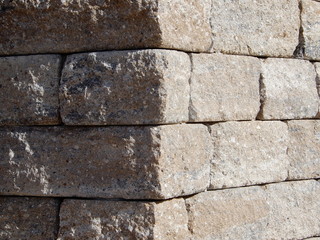 Fototapeta premium old stone wall with shadow