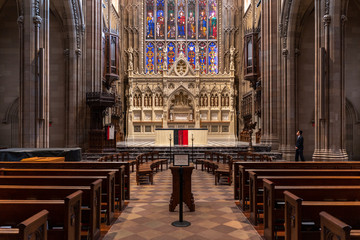 Trinity church inside center new york city usa