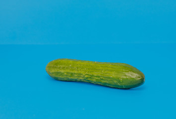 cucumbers on a blue background