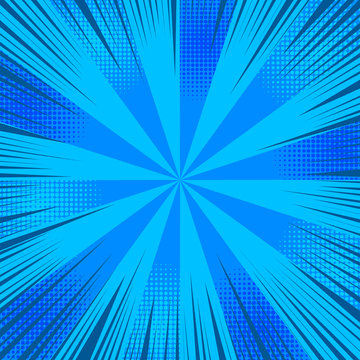 Abstract blue comic background
