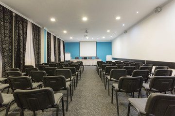 Interior of a presentation meeting room in a hotel