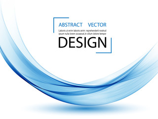 Dynamic blue wave. Abstract background for a leaflet , flyer, presentation, or website.