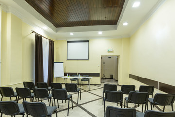 Interior of a presentation meeting room in a hotel