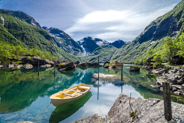 Bondhus mountain lake in Norway