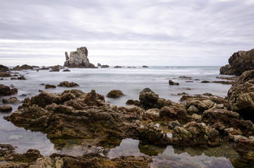 Playa del Silencio (Silence Beach), a curious and spectacular beach. Its waves form curious shapes.