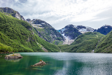 Bondhus mountain lake in Norway