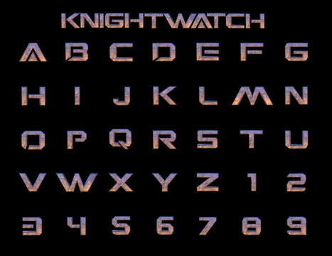 Knightwatch Sci-fi Alphabet - 3D Illustration